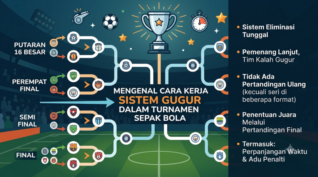 Mengenal 4 Cara Kerja Sistem Gugur dalam Turnamen Sepak Bola